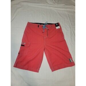 Hurley One and Only Boardshort Size 30/22 Pink and Light Blue Mens Swimwear